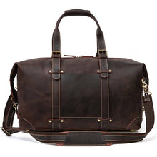 Load image into Gallery viewer, Crazy Horse Travel Weekender Leather Duffel Bag
