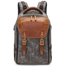 Load image into Gallery viewer, Camera Backpack 19 inch Luxury Retro Waterproof Cavnas Bag
