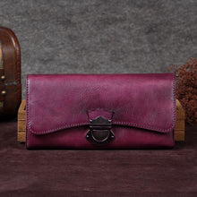 Load image into Gallery viewer, Women&#39;s Trifold Leather Long Wallet Purse Clutch
