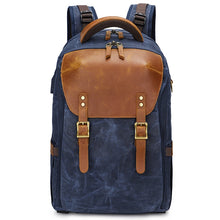Load image into Gallery viewer, Camera Backpack 19 inch Luxury Retro Waterproof Cavnas Bag
