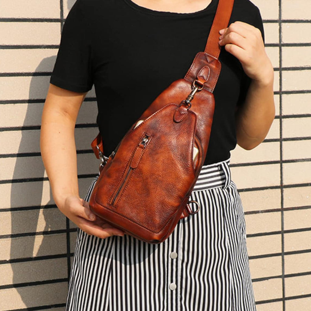 Sling Crossbody Shoulder Bag Womens Leather Bag