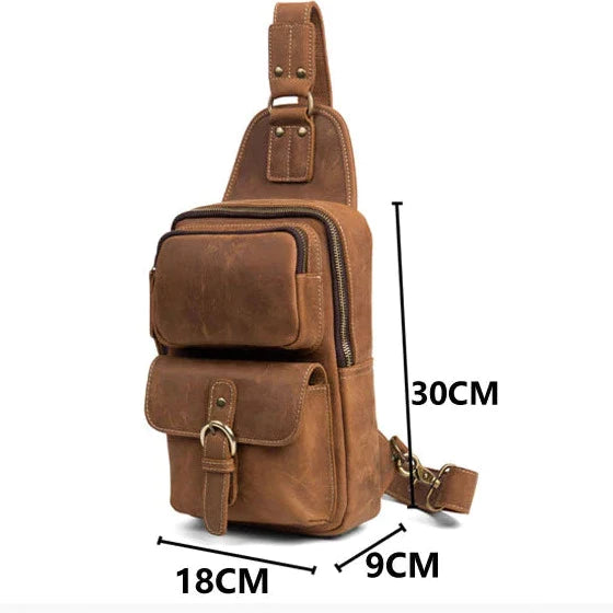 Unique Leather Crossbody Sling Bag