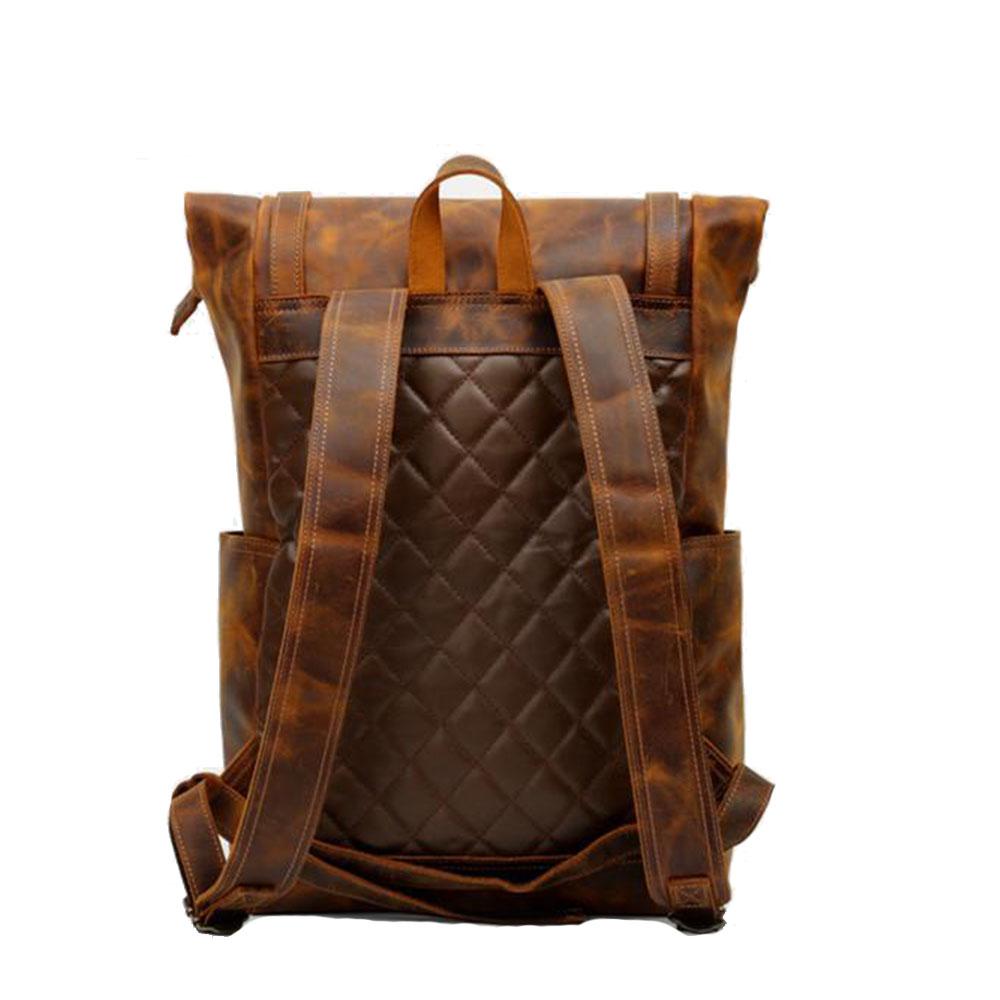 Handmade Men's Leather School Backpack