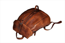 Load image into Gallery viewer, Black Zipper Leather Backpack for Women
