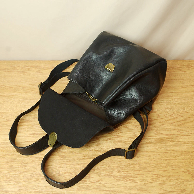 Simple Classic Vintage Leather Backpack