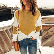 Load image into Gallery viewer, Two-Tone Chevron Pullover Sweater
