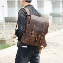 Load image into Gallery viewer, Handmade Full Grain Leather Backpack
