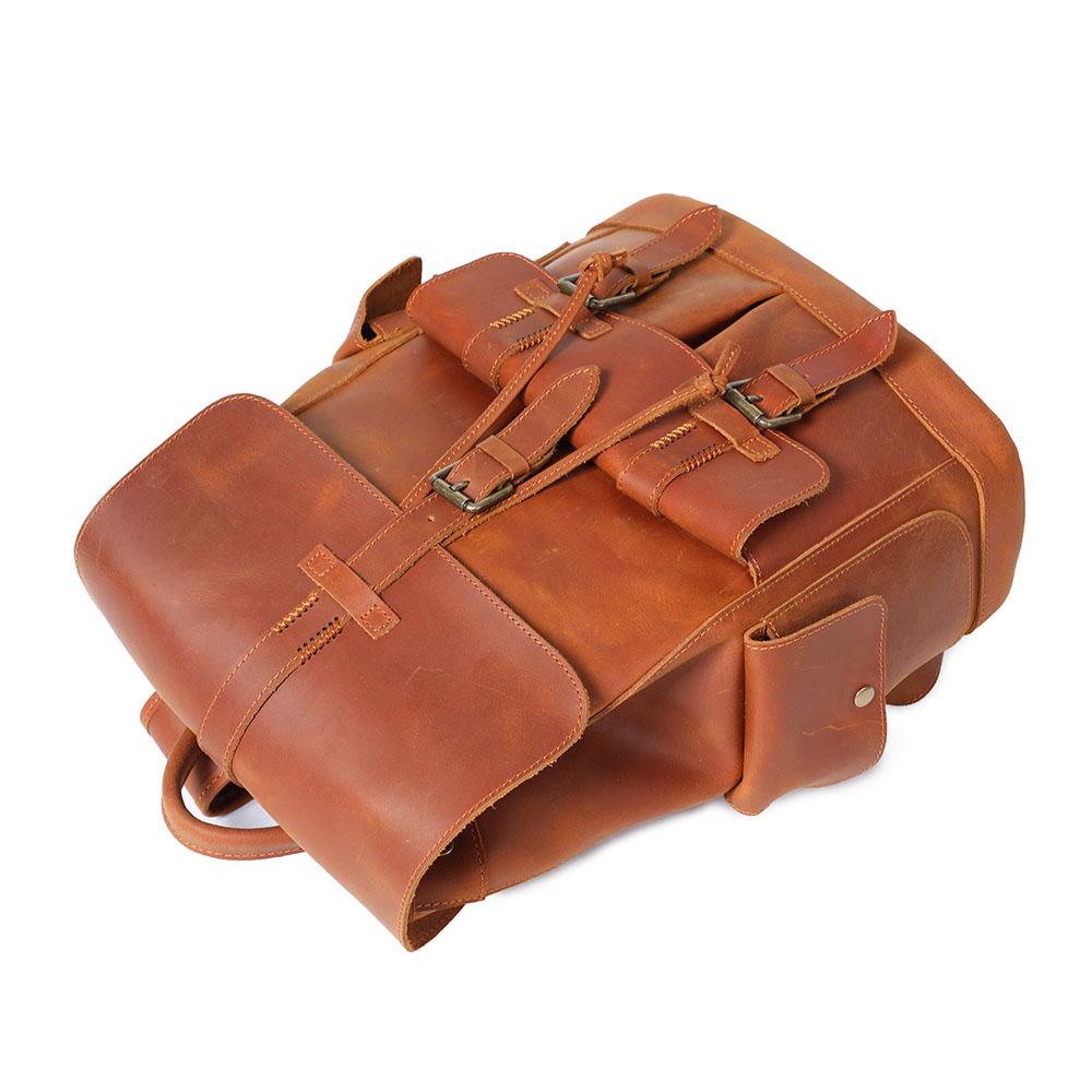 Classic Full Grain Leather School Backpack