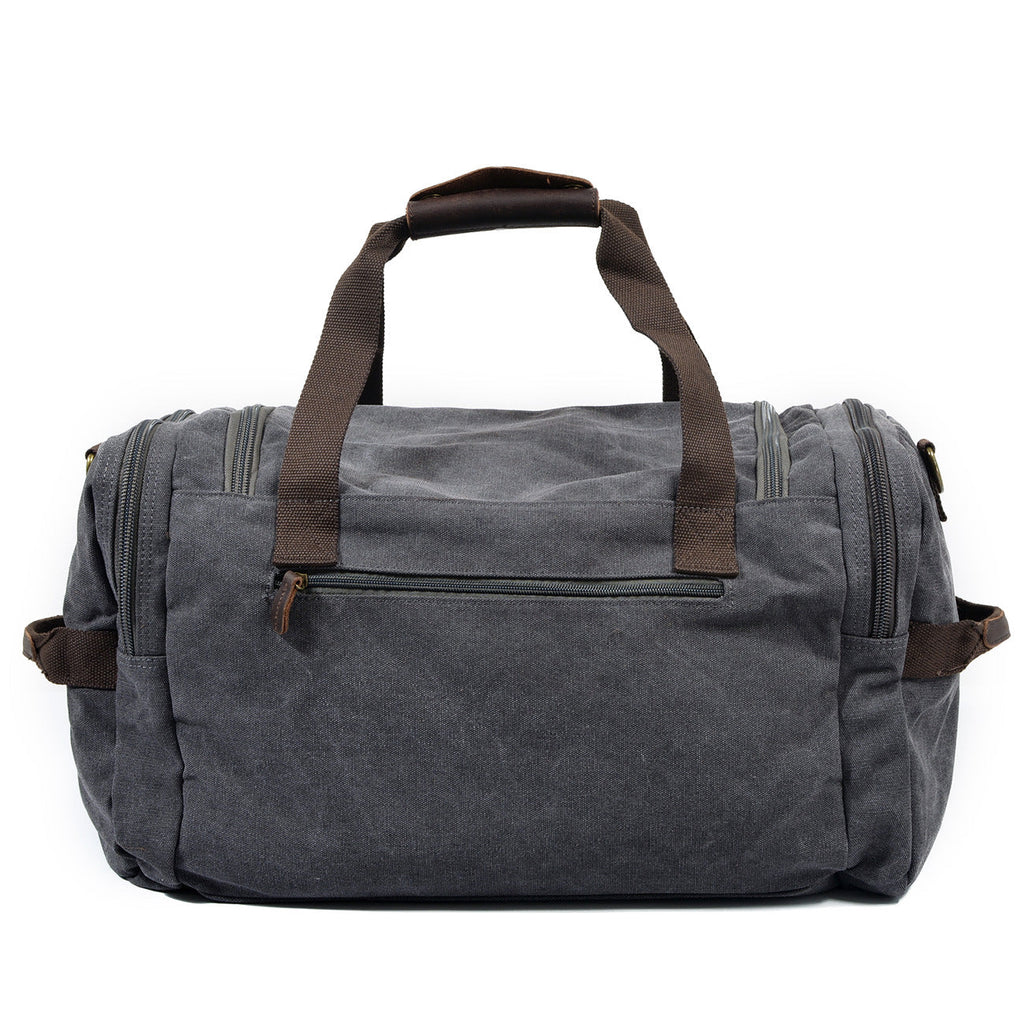Casual Men's Large Storage Leather Canvas Travel Weekender Duffel Bag