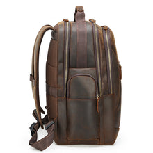 Load image into Gallery viewer, Extra Large Full Grain Leather 17.3&quot; Laptop School Backpack
