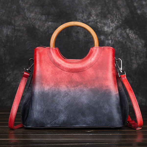 Unique Dyed Leather Women Handbag Purse for Women