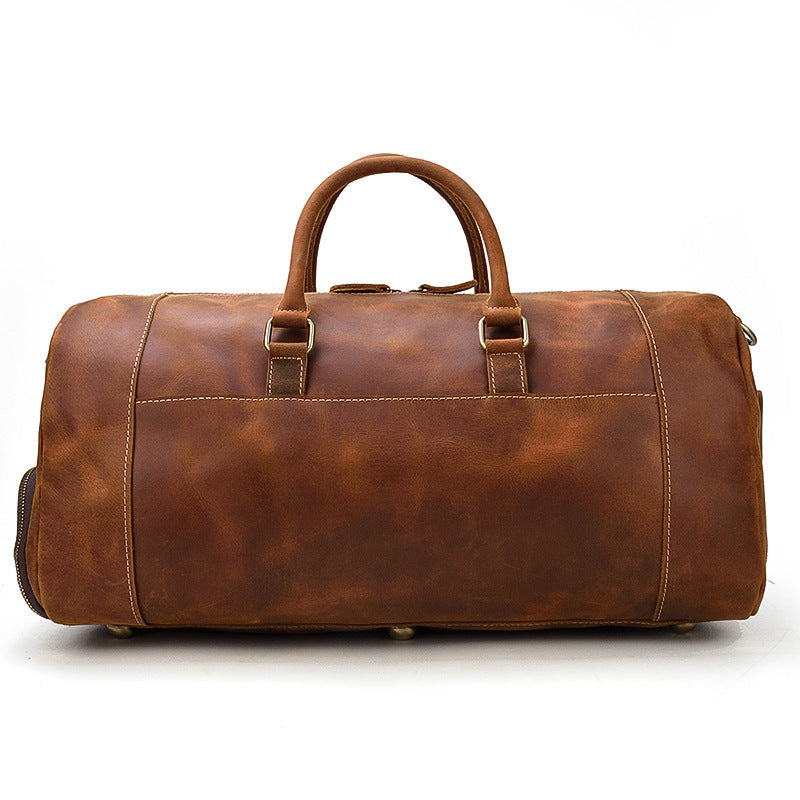 Vintage Men Leather Travel Weekender Duffel Bag