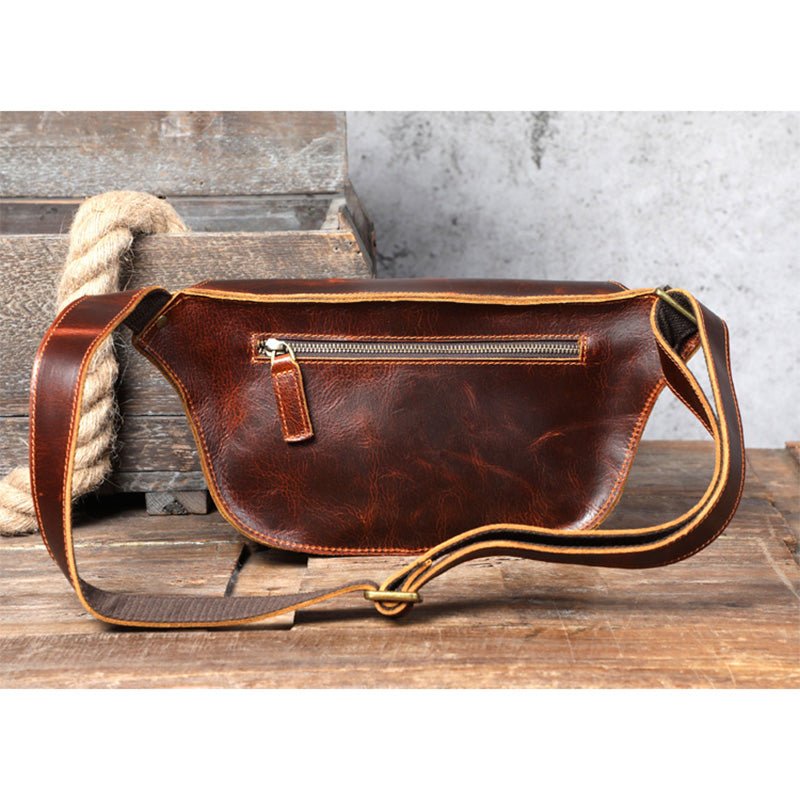 Stylish Vintage Leather Cross Body Bag for Men