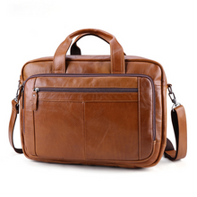 Load image into Gallery viewer, Men&#39;s Vintage Leather Briefcase laptop
