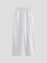 Load image into Gallery viewer, Casual Loosen Cotton Linen White Pants
