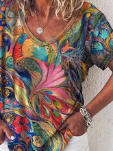 Load image into Gallery viewer, Abstract Print Short Sleeve Casual T-Shirts
