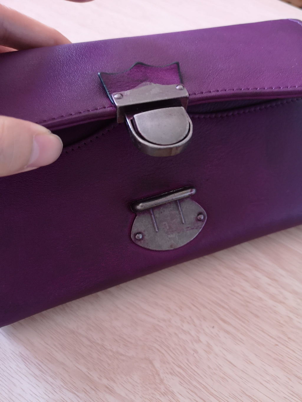 Women's Trifold Leather Long Wallet Purse Clutch