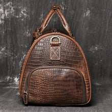 Load image into Gallery viewer, Brown Cowhide Travel Duffel Weekender Bag for Men
