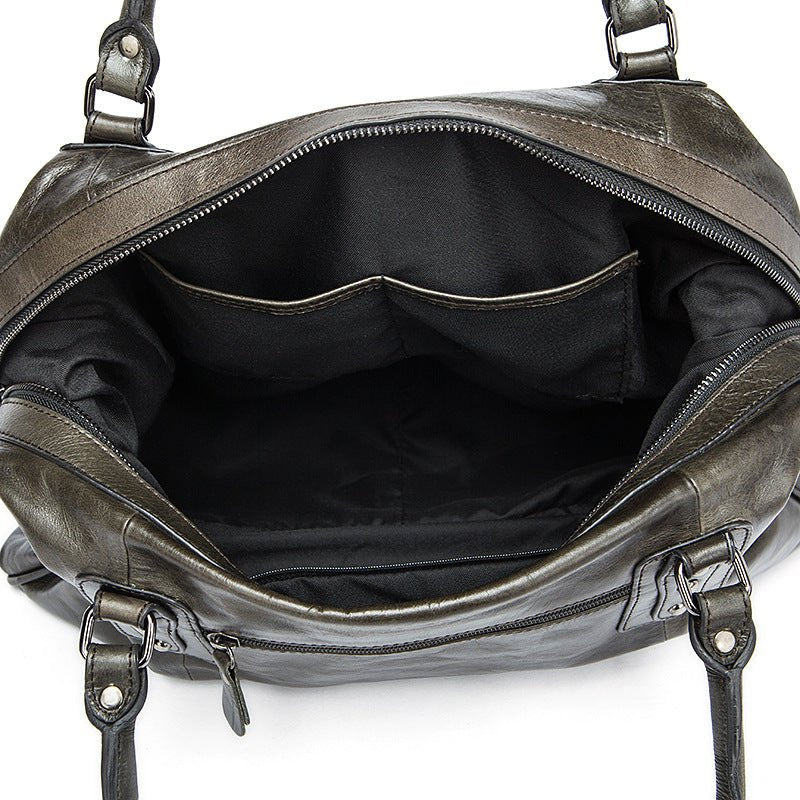 Vintage Leather Travel Weekender Bag for Mens/ Womens