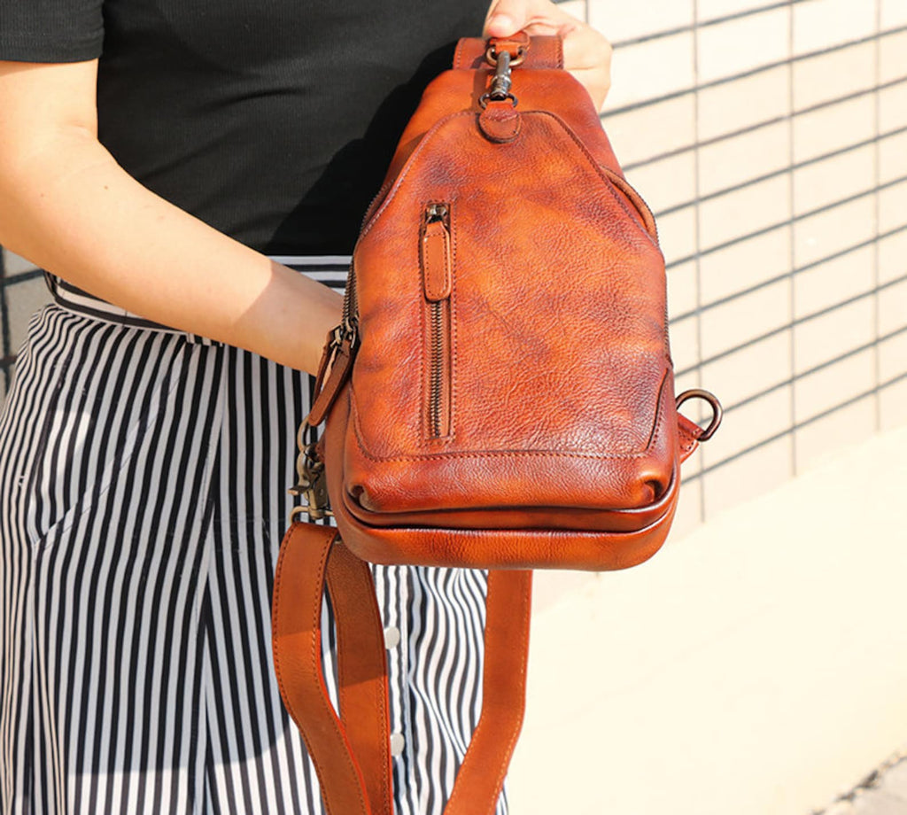 Sling Crossbody Shoulder Bag Womens Leather Bag