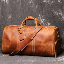 Load image into Gallery viewer, Large Leather Duffel bag
