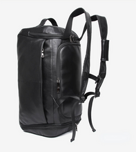 Load image into Gallery viewer, Black Causal Travel Gym Leather Duffel Bag
