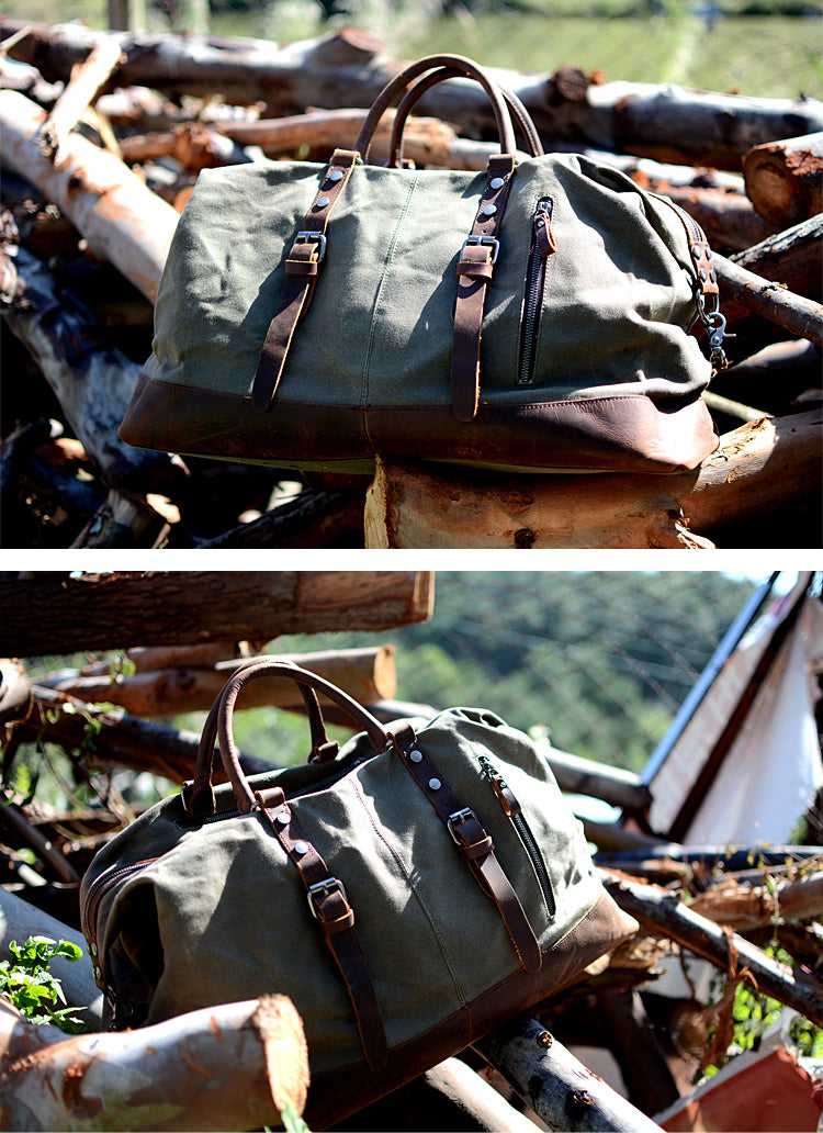 Waxed Canvas Duffel Bag Carry-on Bag