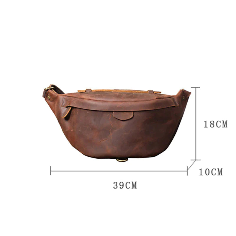 Classic Leather Vintage Cross Body Sling Bag for Men
