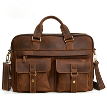 Load image into Gallery viewer, Classic Men Vintage Leather Business Briefcase
