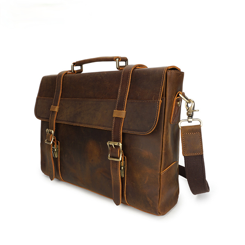 Retro Handmade Leather Briefcase