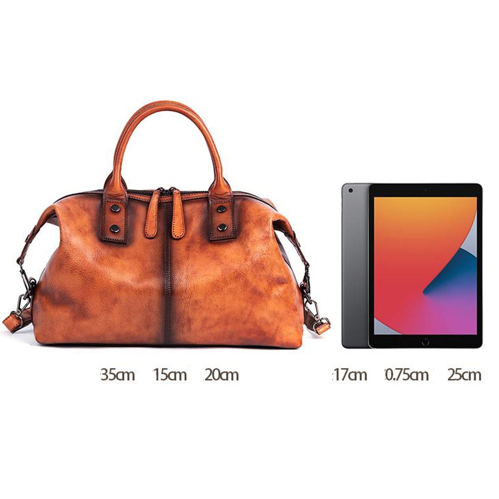 Tote Bag Top Handle Shoulder Bag Medium Designer Retro Leather Handbag for Women