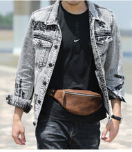 Load image into Gallery viewer, Men&#39;s Leather Simple Sling Bag
