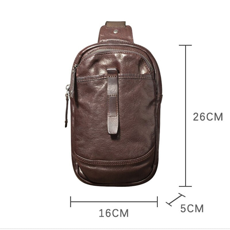 Mens Leather Cross Body Sling Bag