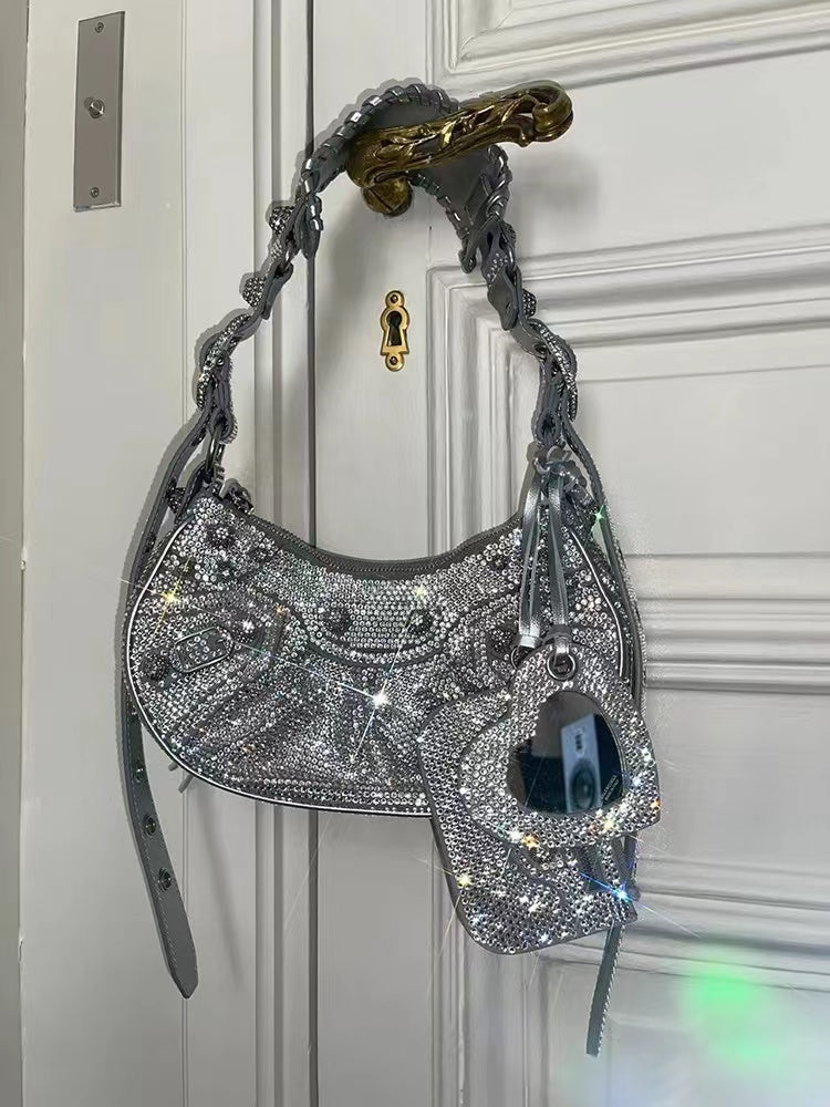Shoulder Bag With Rhinestones