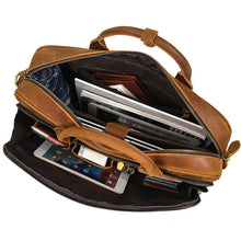 Load image into Gallery viewer, Full Grain Leather Briefcase Mens Handmade Laptop Bag
