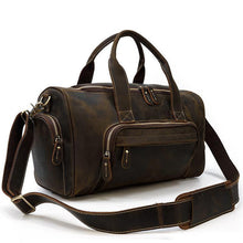 Load image into Gallery viewer, Leather Duffel Bag Large Travel Bag Groomsmen Gift
