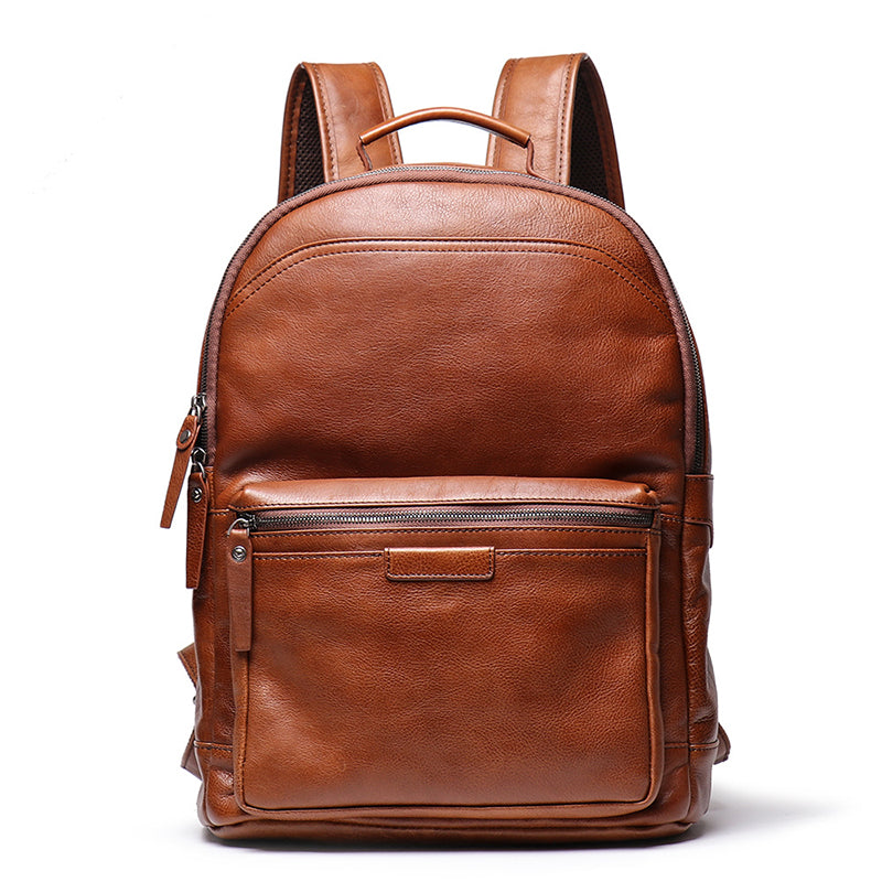 Full Grain Leather Backpack, Men Travel Backpack