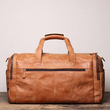 Load image into Gallery viewer, Men&#39;s Leather Travel Duffel Bag
