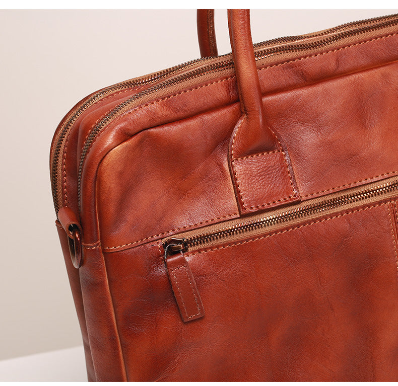 Retro Leather Business Briefcase