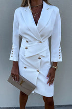 Load image into Gallery viewer, Double Breasted Long Sleeve Mini Blazer Dress
