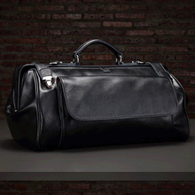 Load image into Gallery viewer, Vintage Leather Large Doctor Bag Weekender Travel Duffel Bag Physician Bag for Men
