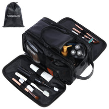 Load image into Gallery viewer, Groomsmen Gift Toiletry Bag, Vegan Leather Dopp Kit, Water-Resistant Bathroom Toiletries Organizer, PU Leather Cosmetic Bags, Christmas Gift
