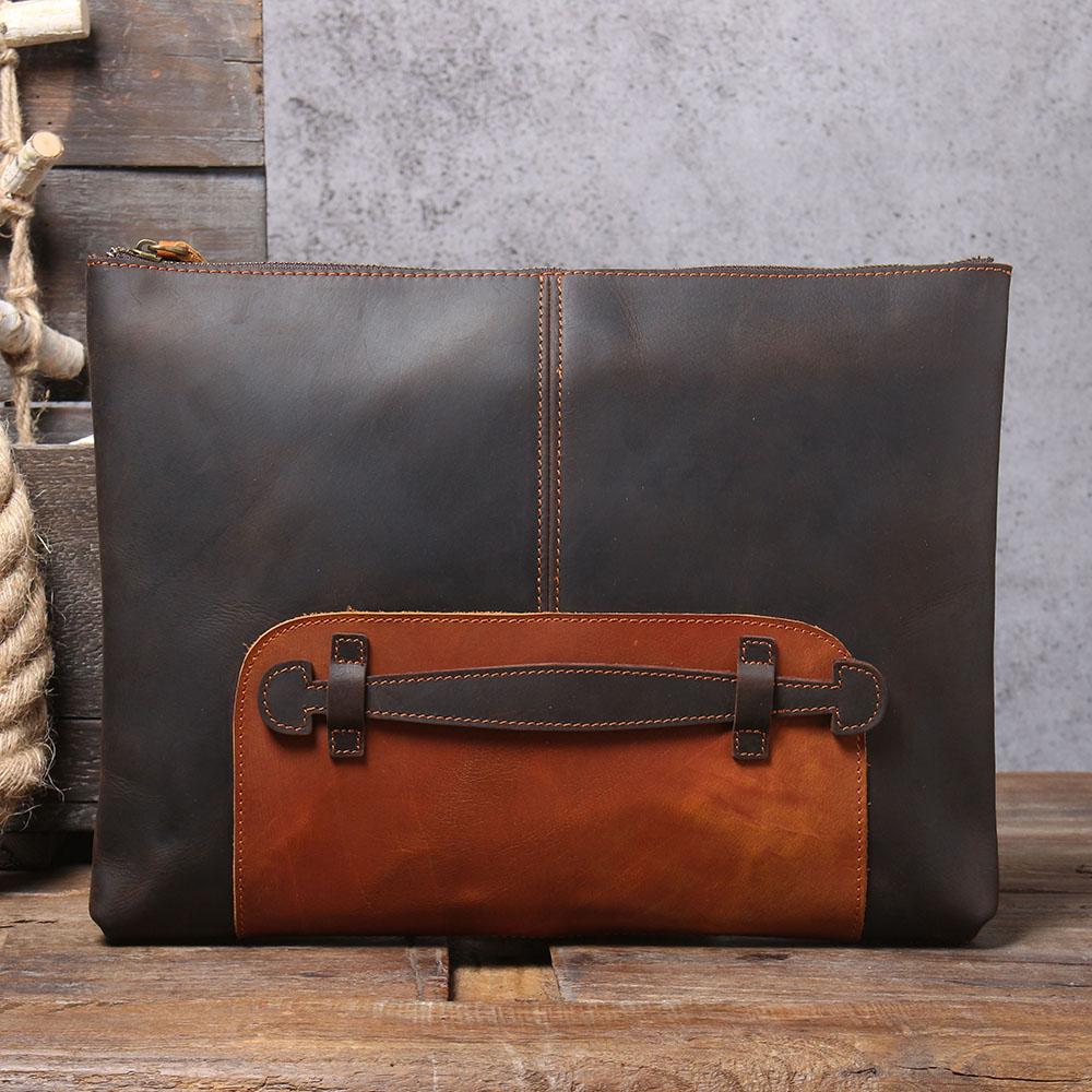 Simple Leather Laptop Handbag