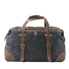 Load image into Gallery viewer, Vintage Large Storage Leather Canvas Travel Duffel Bag
