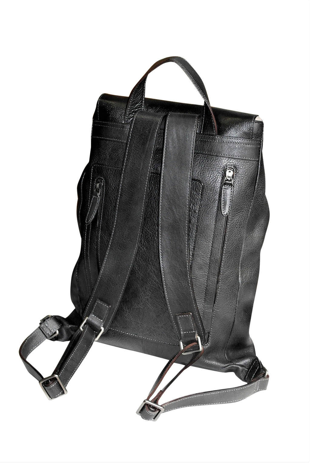 Black Leather Backpack for Women