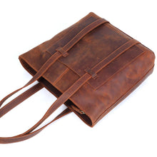 Load image into Gallery viewer, Brown Leather Tote Bag
