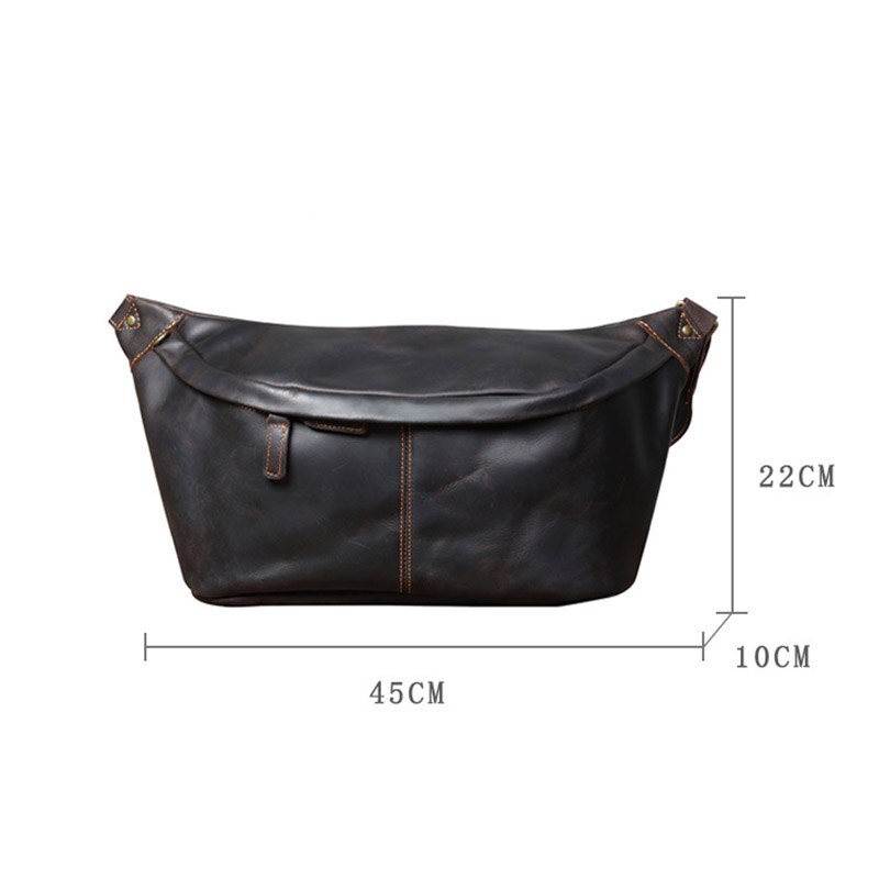 Large Leather Shoulder Cross Body Sling Bag