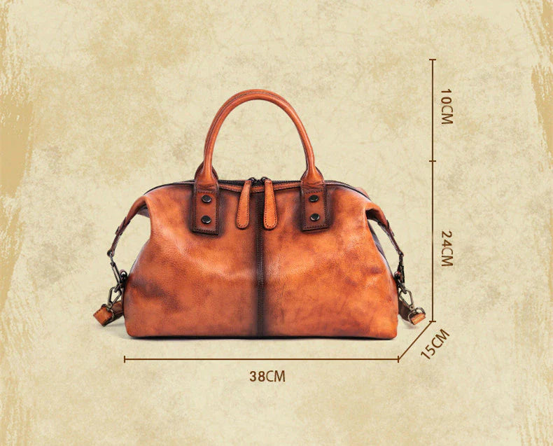 Tote Bag Top Handle Shoulder Bag Medium Designer Retro Leather Handbag for Women