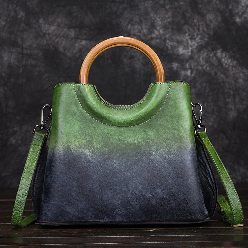 Unique Dyed Leather Women Handbag Purse for Women