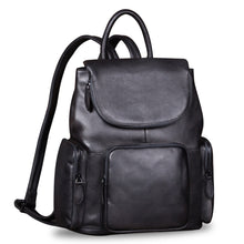 Load image into Gallery viewer, Vintage Womens Brown Leather Backpack Purse Designer Laptop Book Bag for Women

